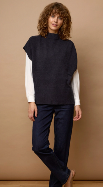 Fransa Bitte layering sweater in deep salute blue - [shop_name Strathaven] [womens clothing]