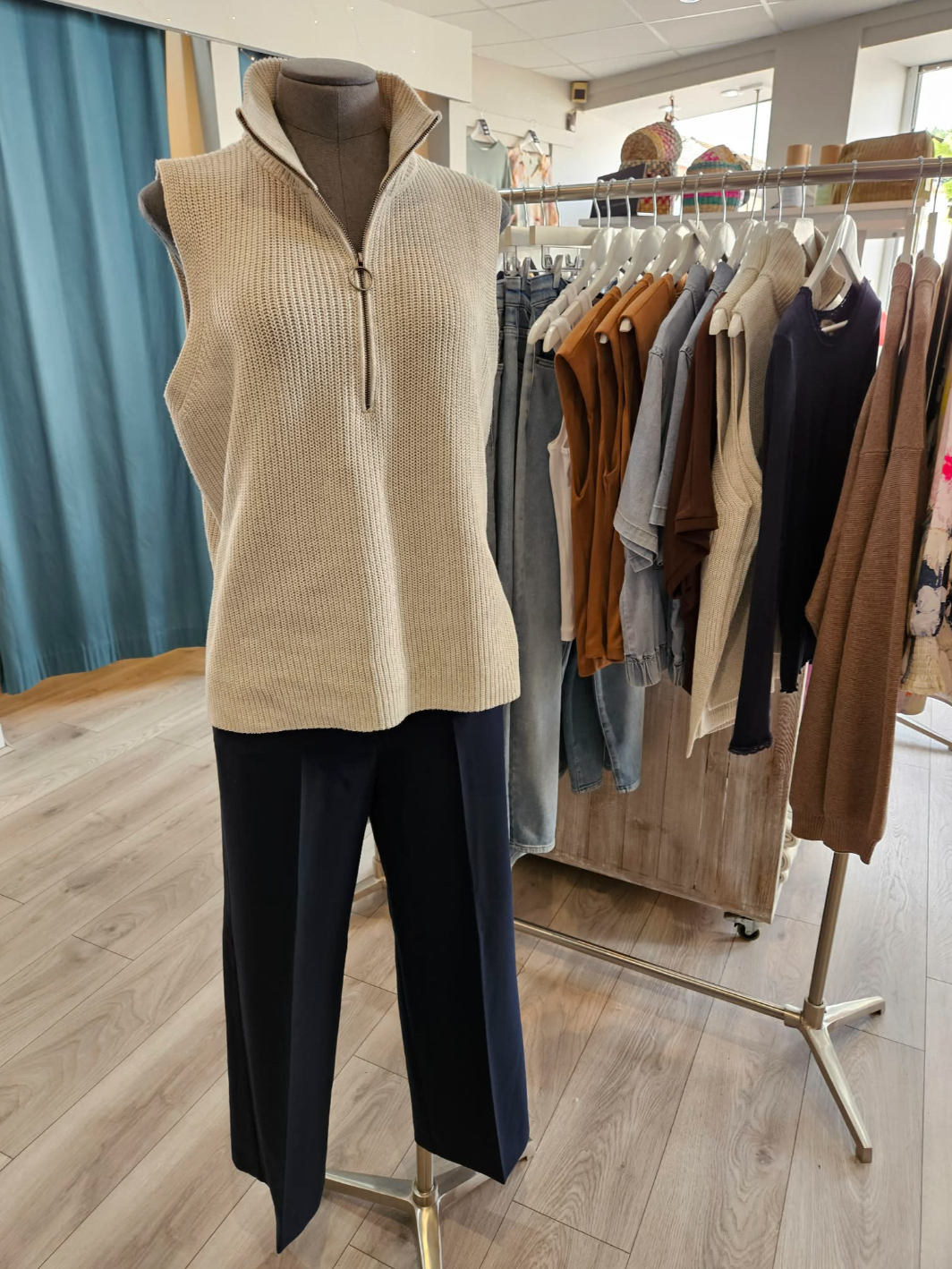 Soya Concept Julia stone layering vest knit - [shop_name Strathaven] [womens clothing]
