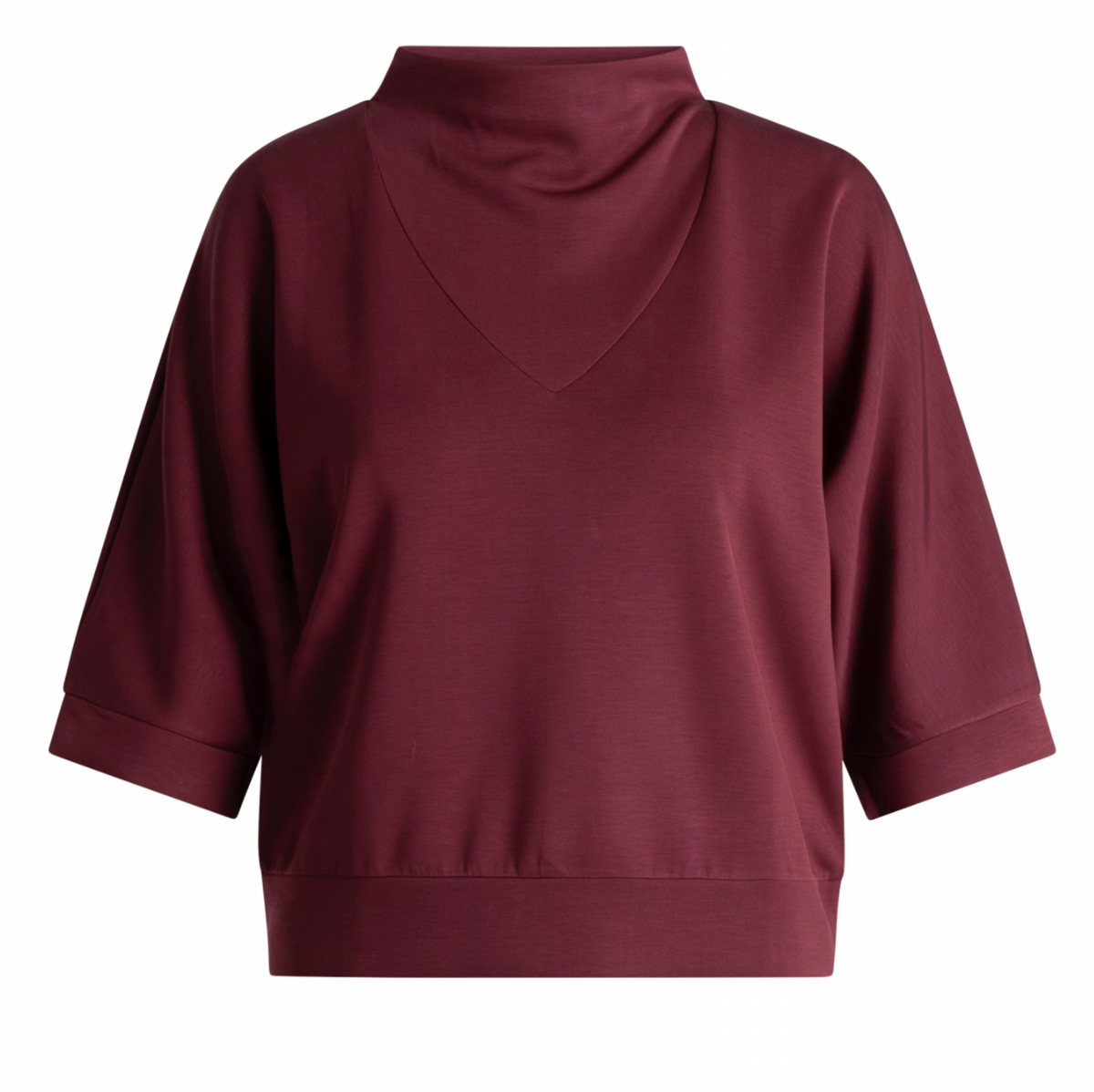 Yest Sally cowl neck dressy top in wine red - [shop_name Strathaven] [womens clothing]