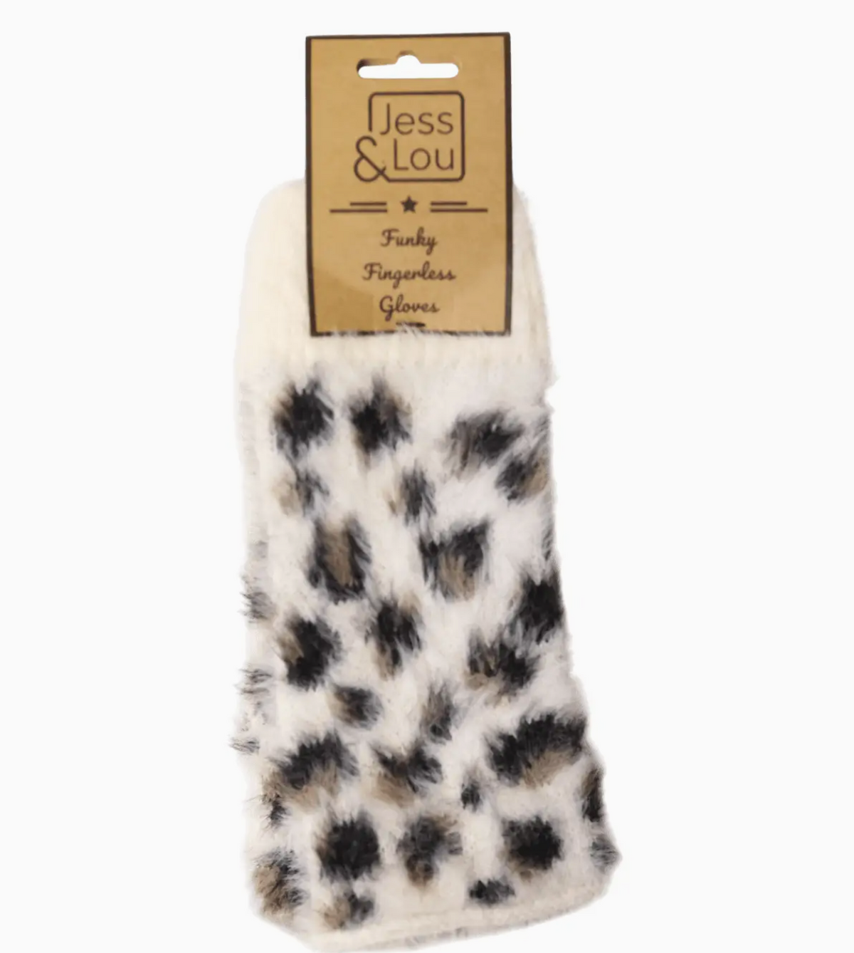 Jess & Lou fluffy knit fingerless gloves