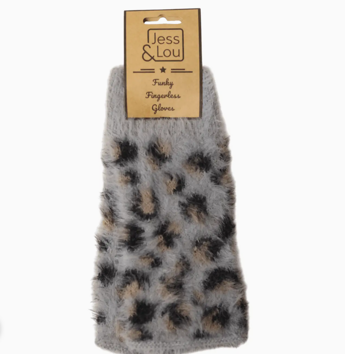 Jess & Lou fluffy knit fingerless gloves