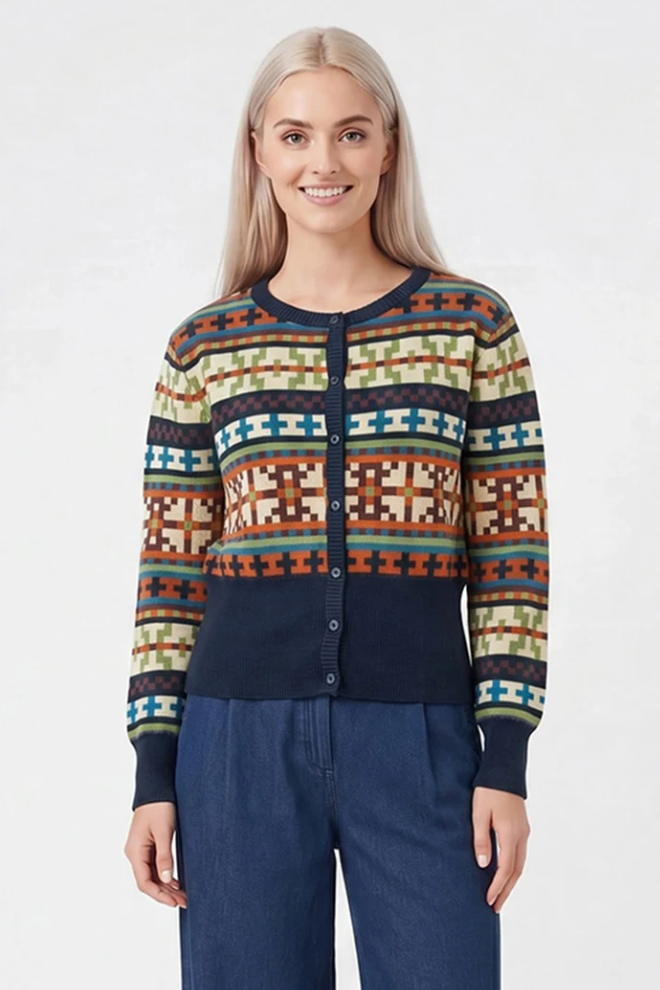 Pretty Vacant Box cardigan in black beauty - [shop_name Strathaven] [womens clothing]
