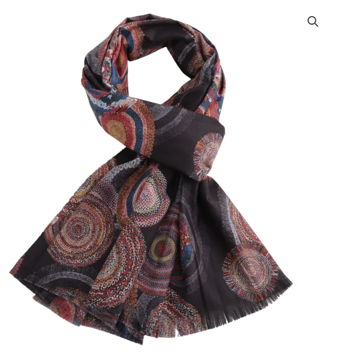 Lua Circles abstract scarf