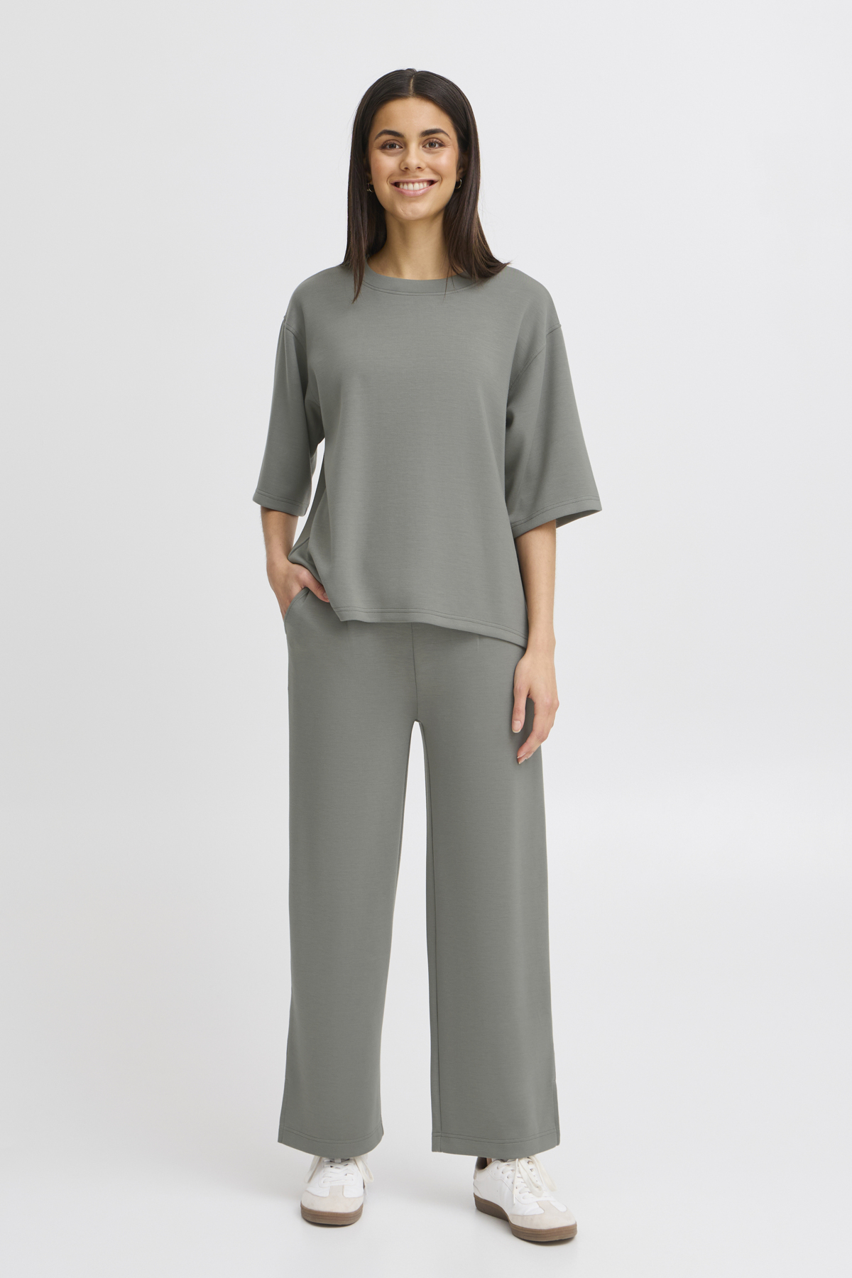 Fransa aurora trousers in agave green