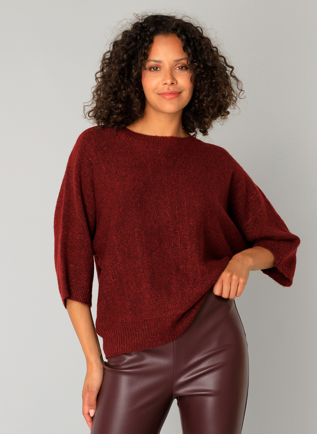 Yest Cati sweater in Port wine