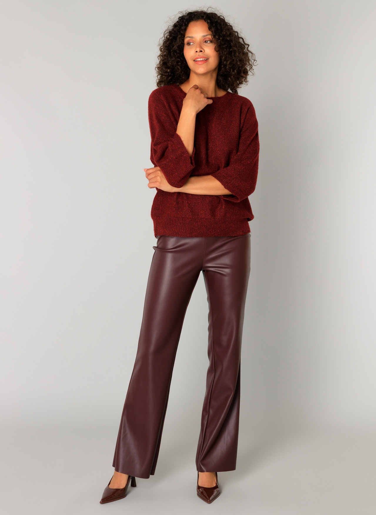 Yest Cati sweater in Port wine