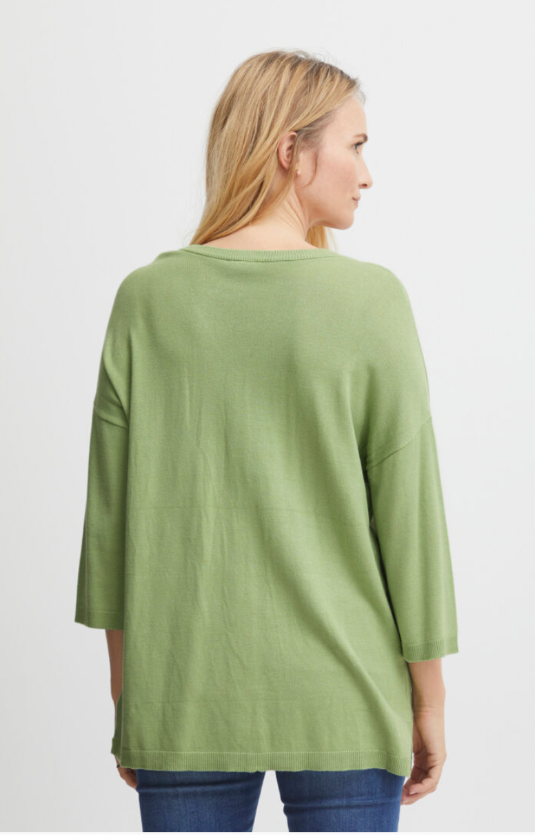 Fransa Blume sweater in forest shade green