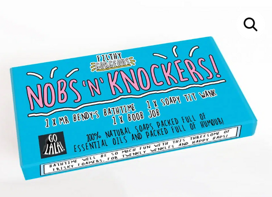 Nobs 'n' knockers soap gift set