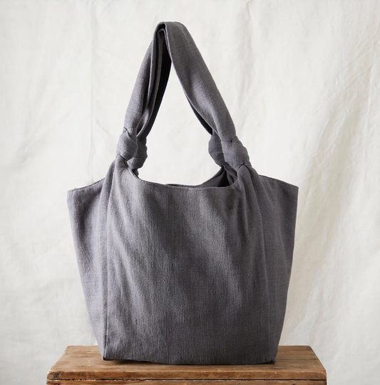 Aura Que Jogi fabric bag in grey - vegan friendly