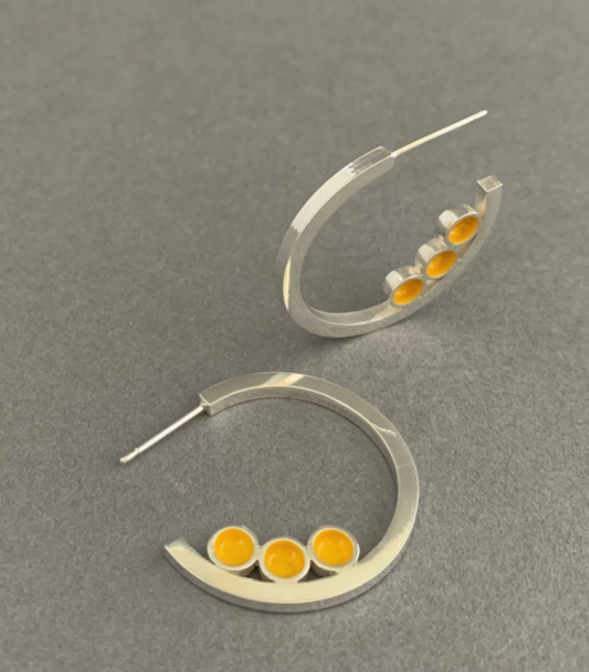 Emma Leonard festival yellow dot earrings