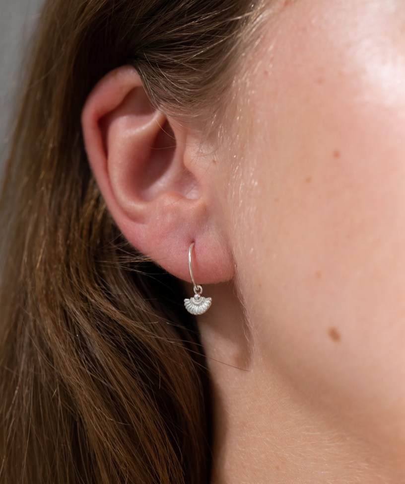 One & Eight silver angel earrings